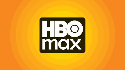 HBO Max logo on orange yellow background