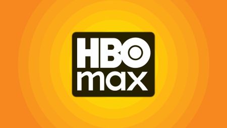 HBO Max logo on orange yellow background
