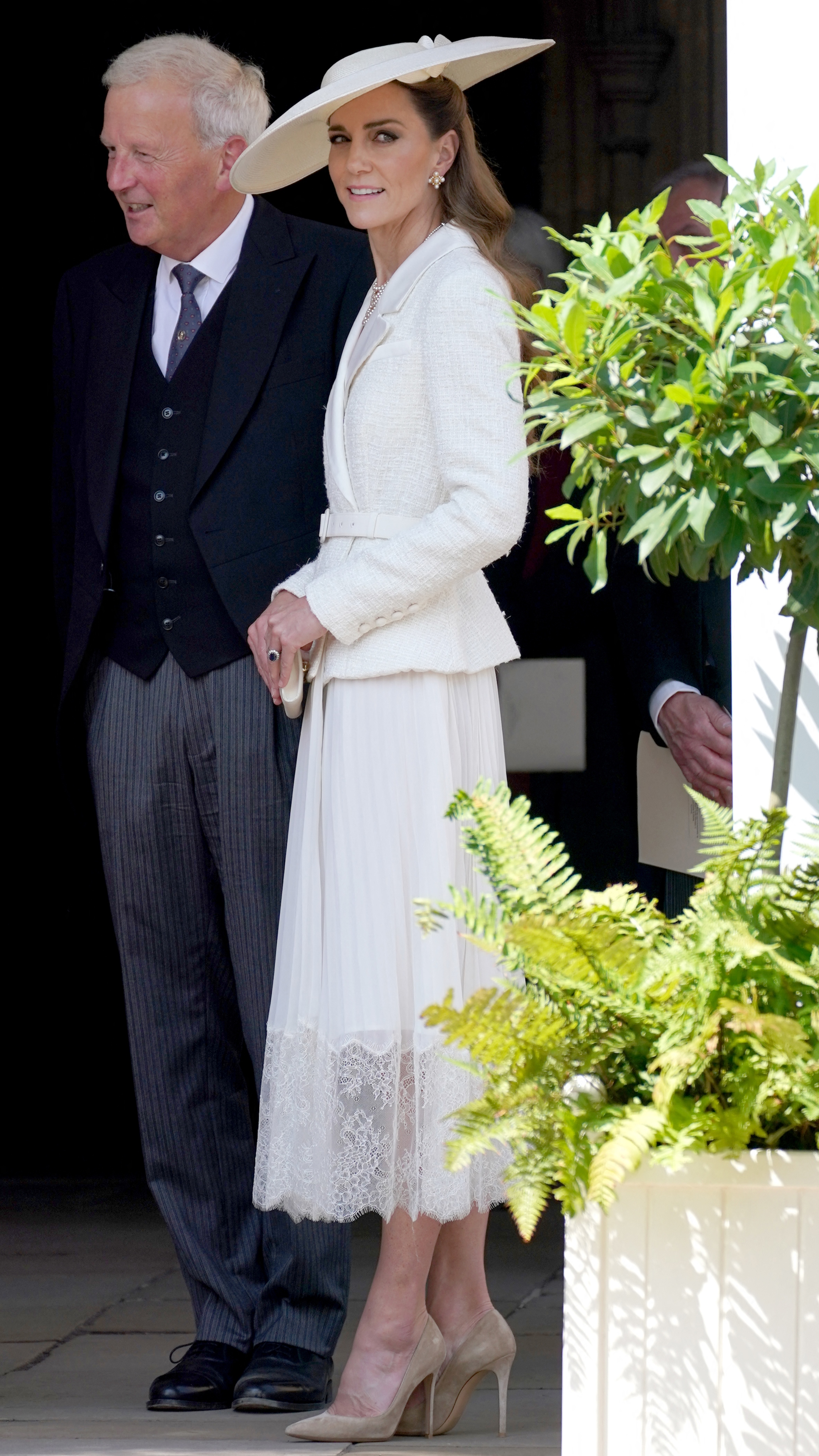 Catherine, Princess of Wales attends the Order of the Garter service at St George's Chapel in Windsor Castle, west of London, on June 16, 2025