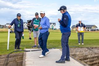 Miguel Angel Martin talks to a Rules official