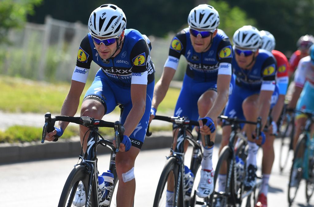 Pieter Serry (Etixx-Quick Step) working on the front of the peloton