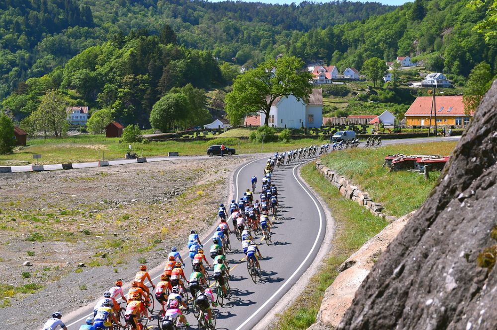 Scenery along the route of stage 3 at Tour des Fjords