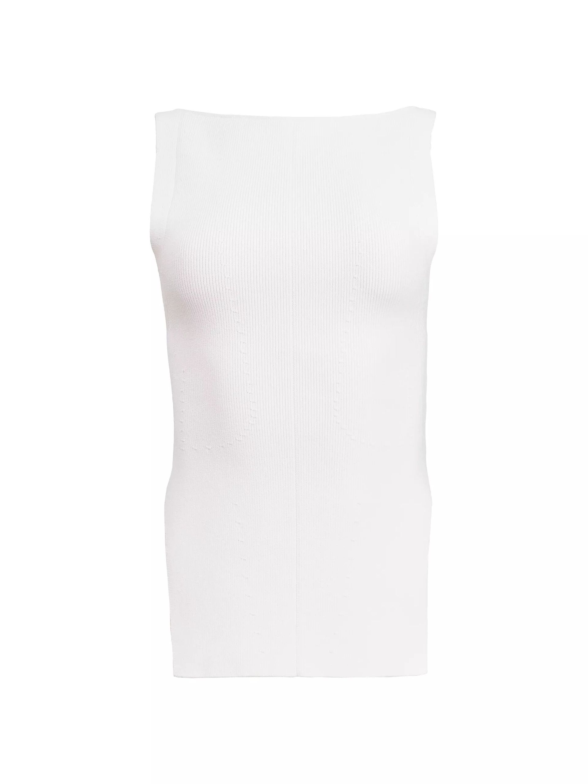 Evelyn Rib-Knit Sleeveless Top