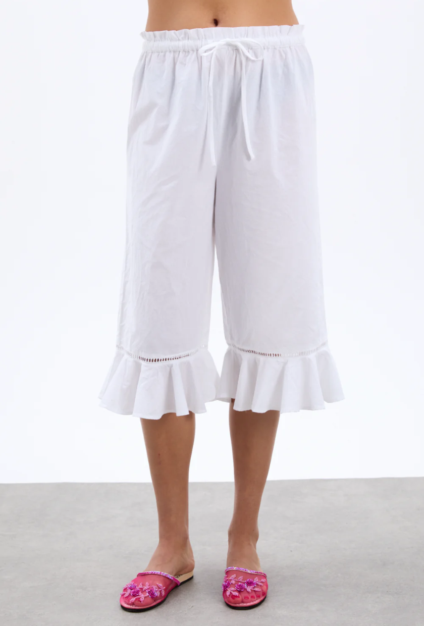 An image of a summer trouser trend from Damson Madder.