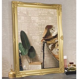 Colena rectangle wood wall mirror
