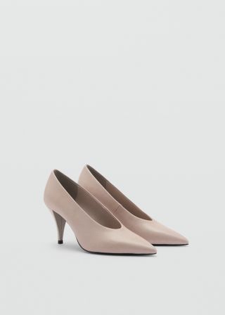 Funnel-Heeled Leather Shoes - Women | Mango Usa