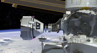 CST-100 Starliner at ISS art