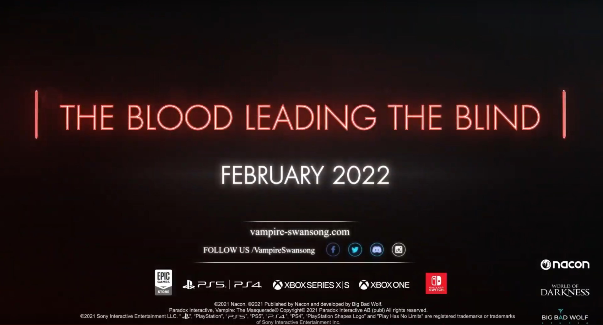 Vampire: The Masquerade - Swansong February 2022