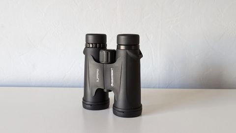Front view of the Celestron Outland X 10x42 binoculars.