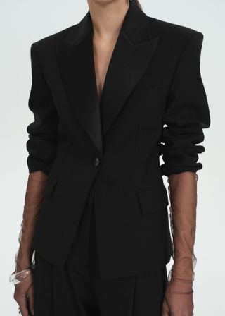 Wool Blazer With Satin Lapels - Women | Mango Usa