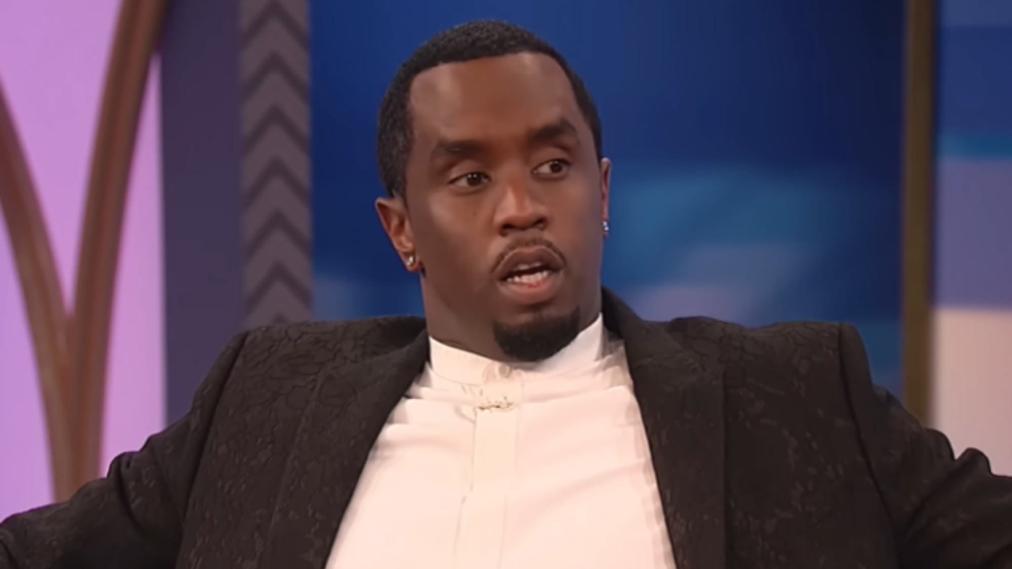 Sean Combs talking on The Wendy Williams Show. 