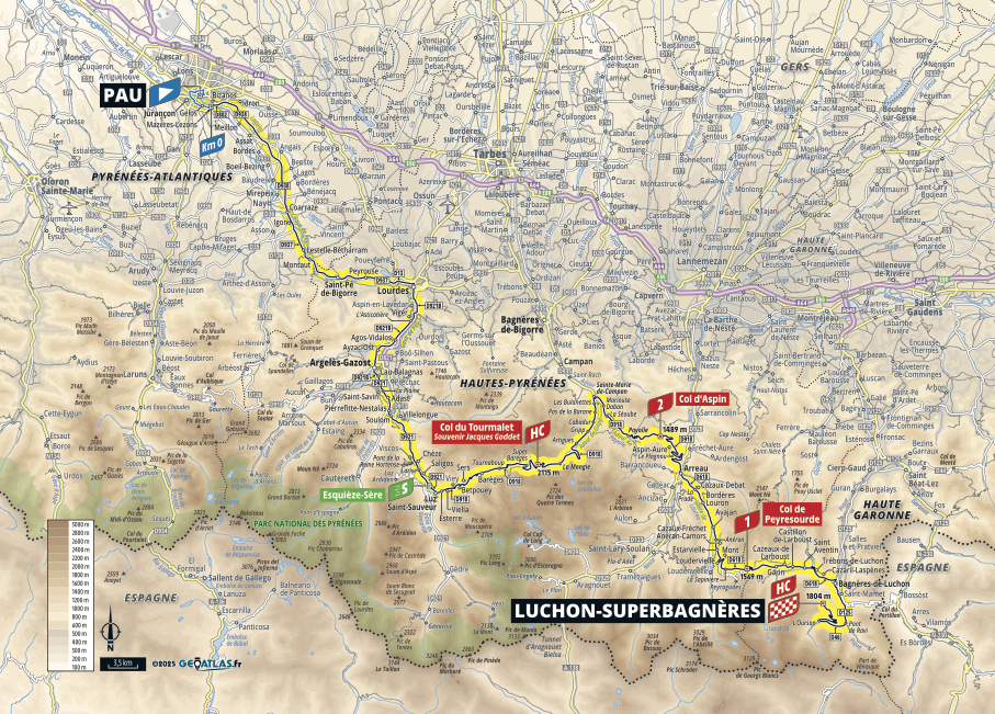 Maps of the 2025 Tour de France stages