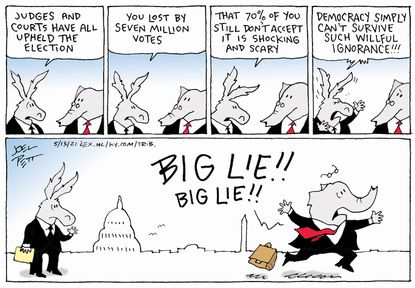 Political Cartoon U.S. gop big lie&nbsp;