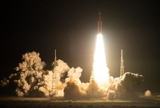 NASA's Artemis 1 mission launches toward the moon from Kennedy Space Center in Florida on Nov. 16, 2022.