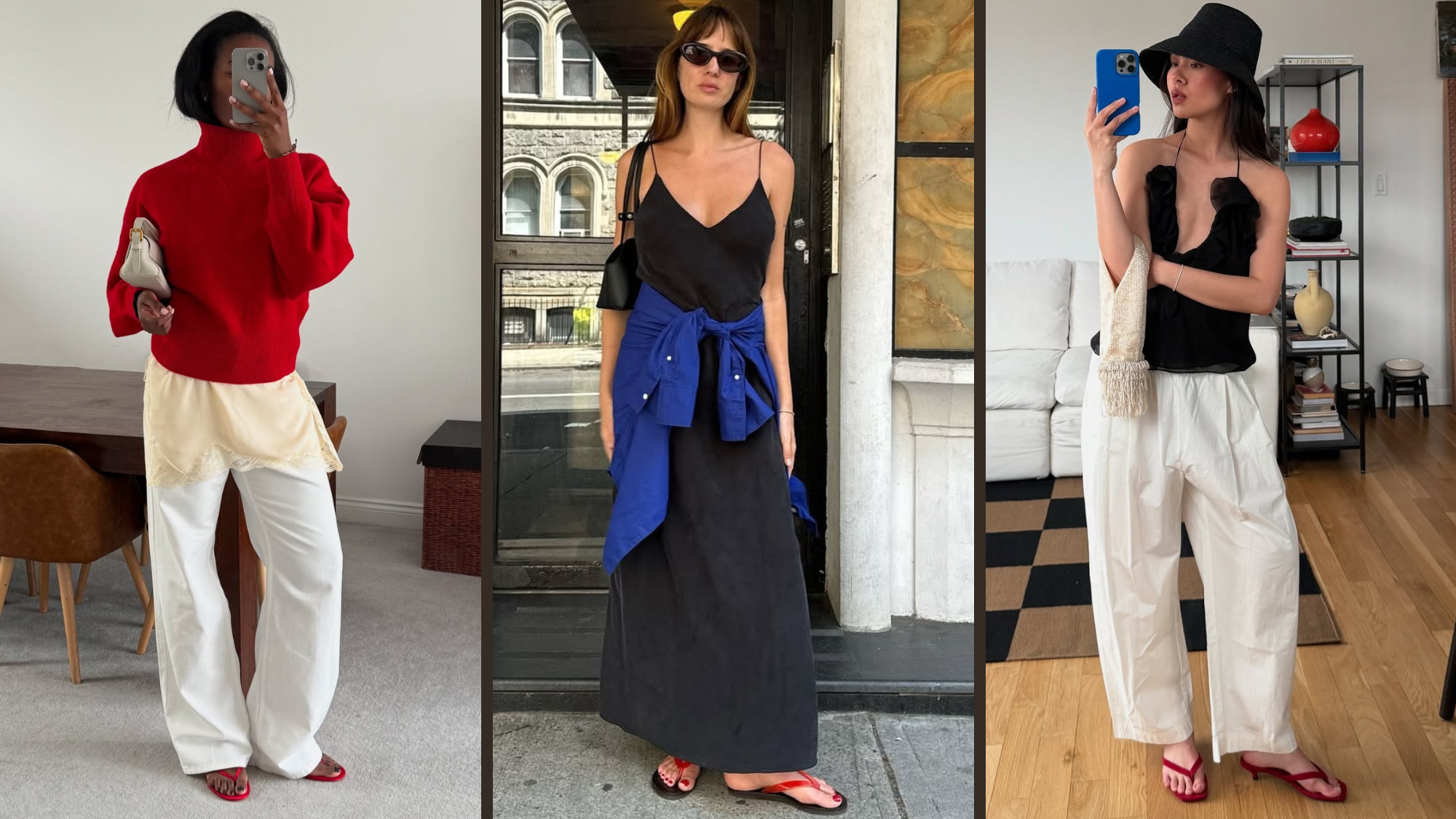 Hear Me Out: Red Flip-Flops Make For a Very Cool Summer Outfit