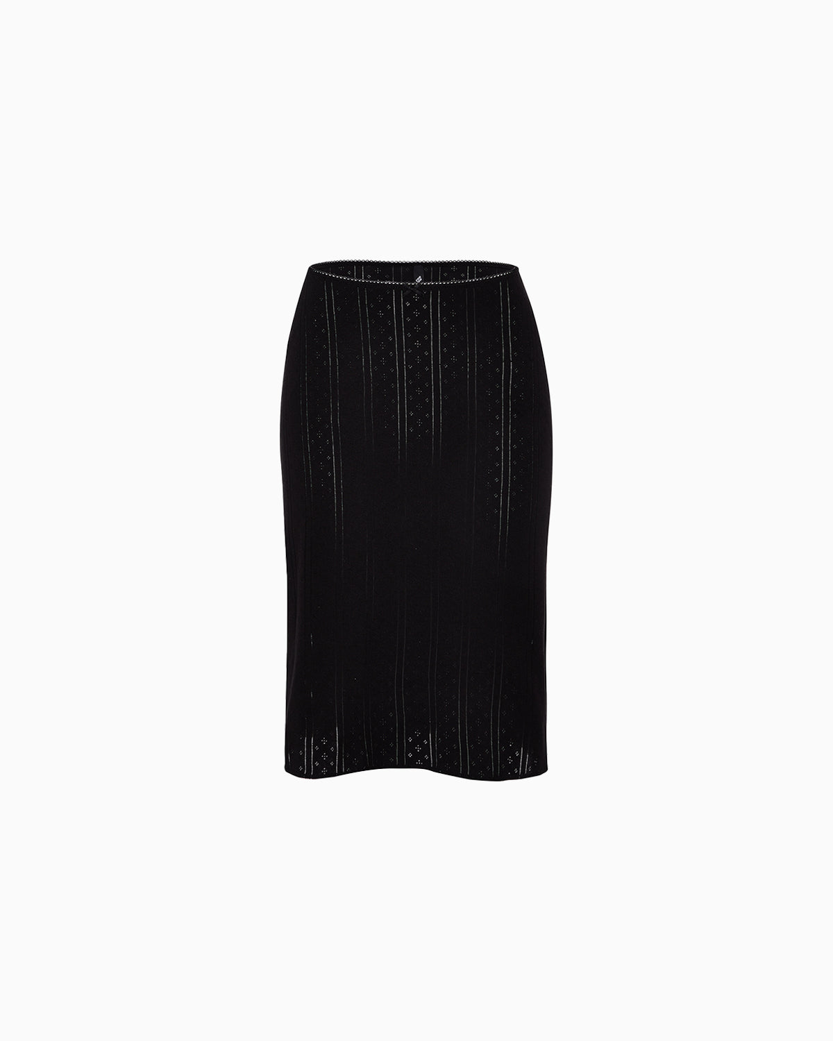 The Slip Skirt: Black Pointelle