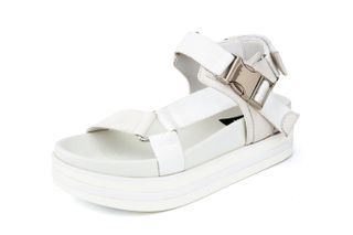 multi strap white hiking sandal, white sandals