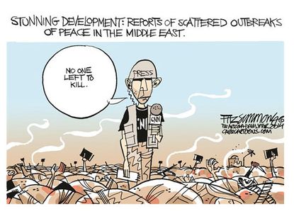 Political cartoon Middle East war