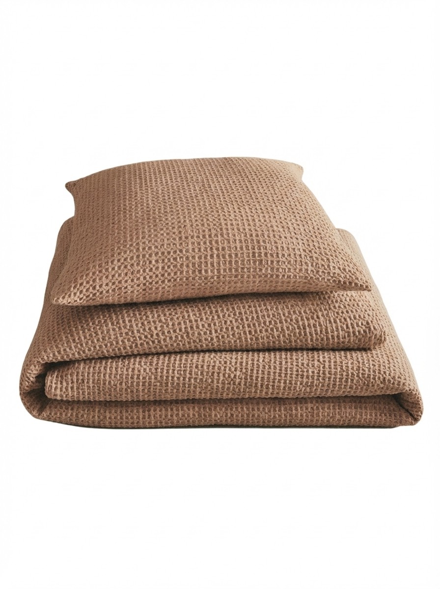 ZARA HOME, MINI WAFFLE-KNIT COTTON BEDSPREAD