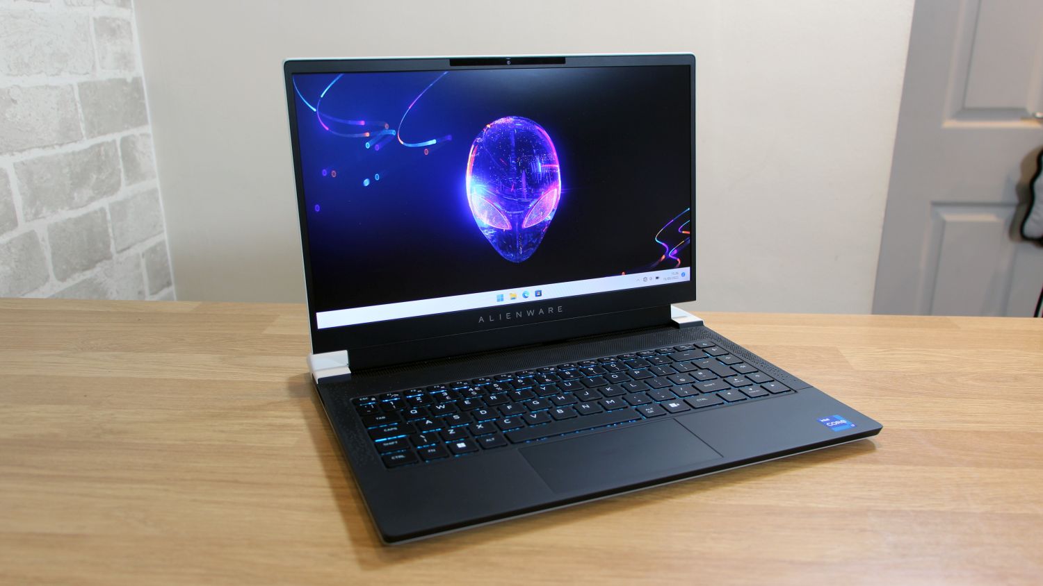 Alienware x14_laptop open, front facing
