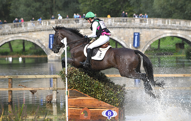 The ultimate viewing spot? Spectators get a glimpse of Lauren Shannon in action from the bridge