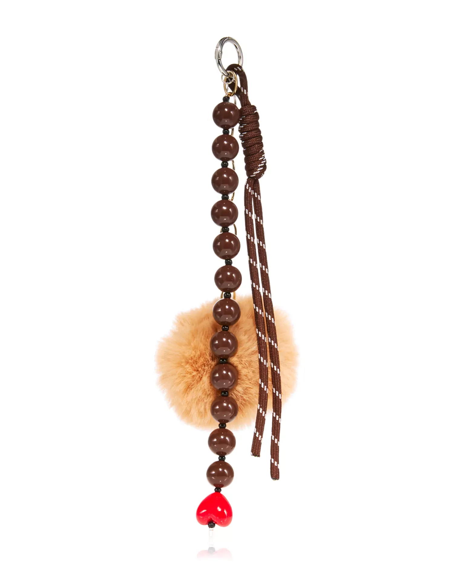 Beaded Heart Bag Charm - Exclusive