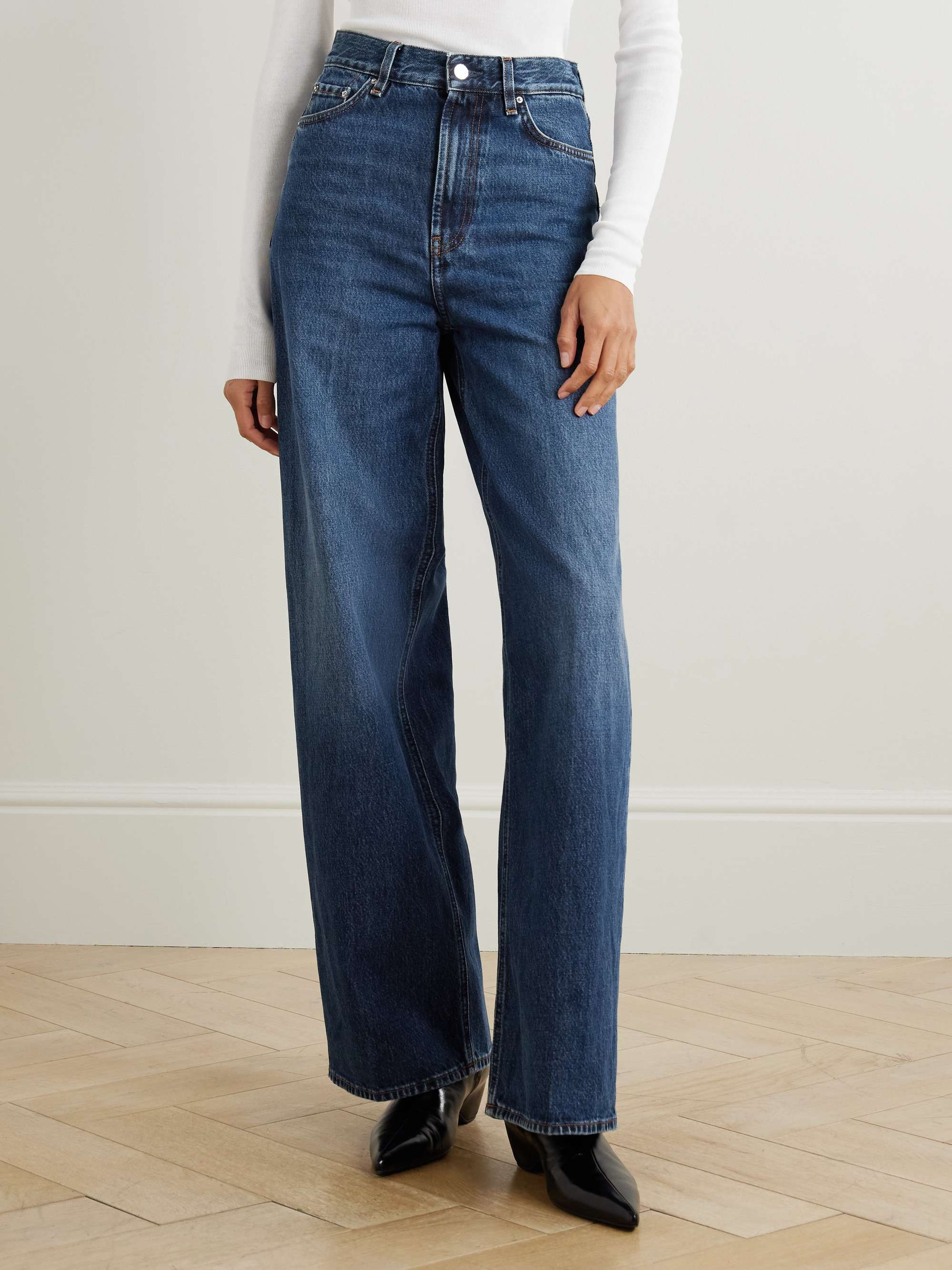 Toteme, High-Rise Wide-Leg Organic Jeans