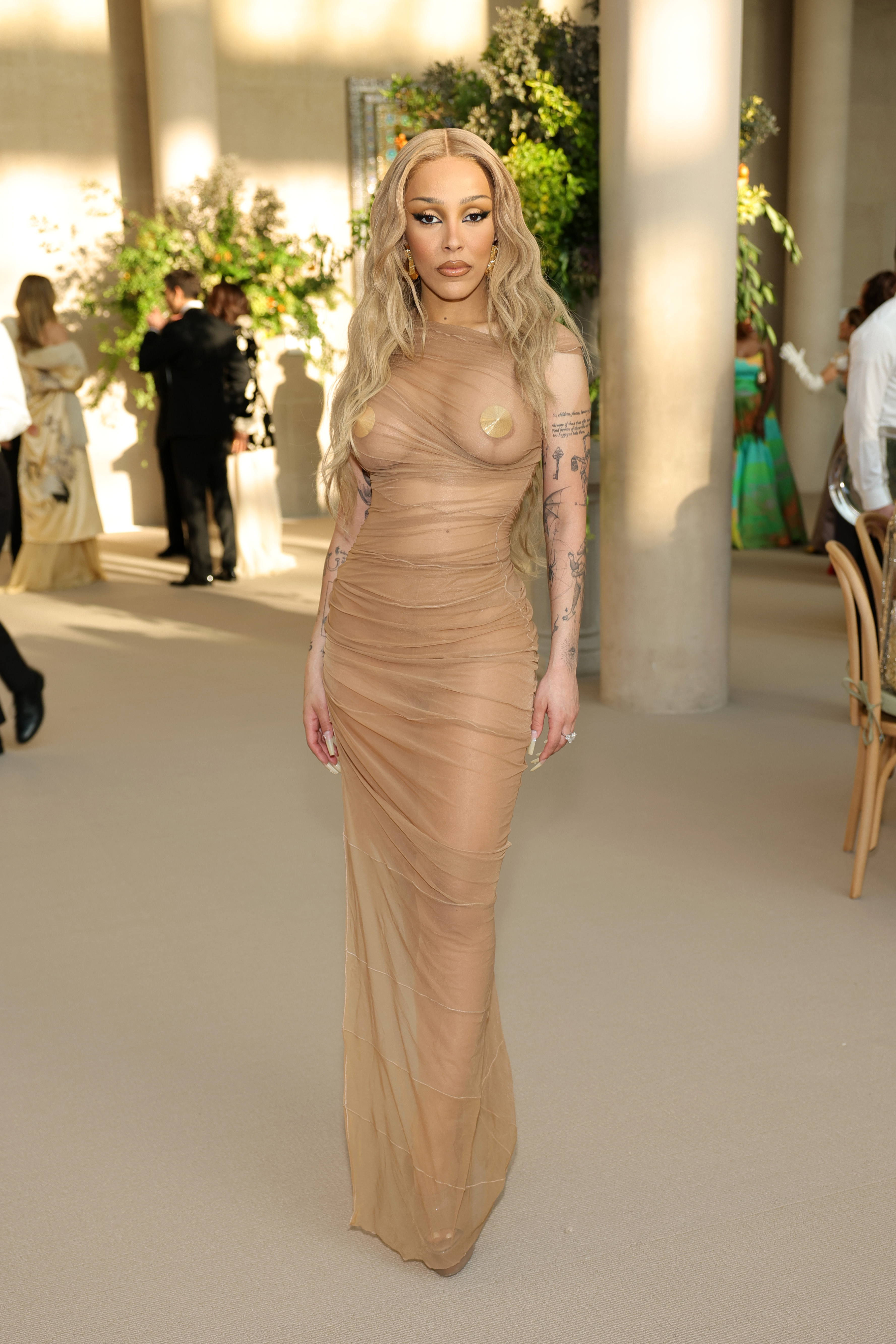 Doja Cat wearing a naked dress inside the 2026 Met Gala