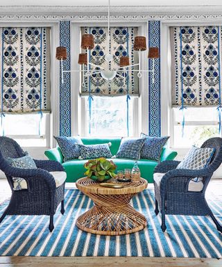 Maximalist decor trend with stripes and florals