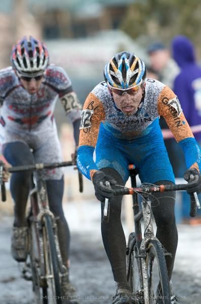 Danny Summerhill (Garmin) en route to victory in the U23 'cross championships.