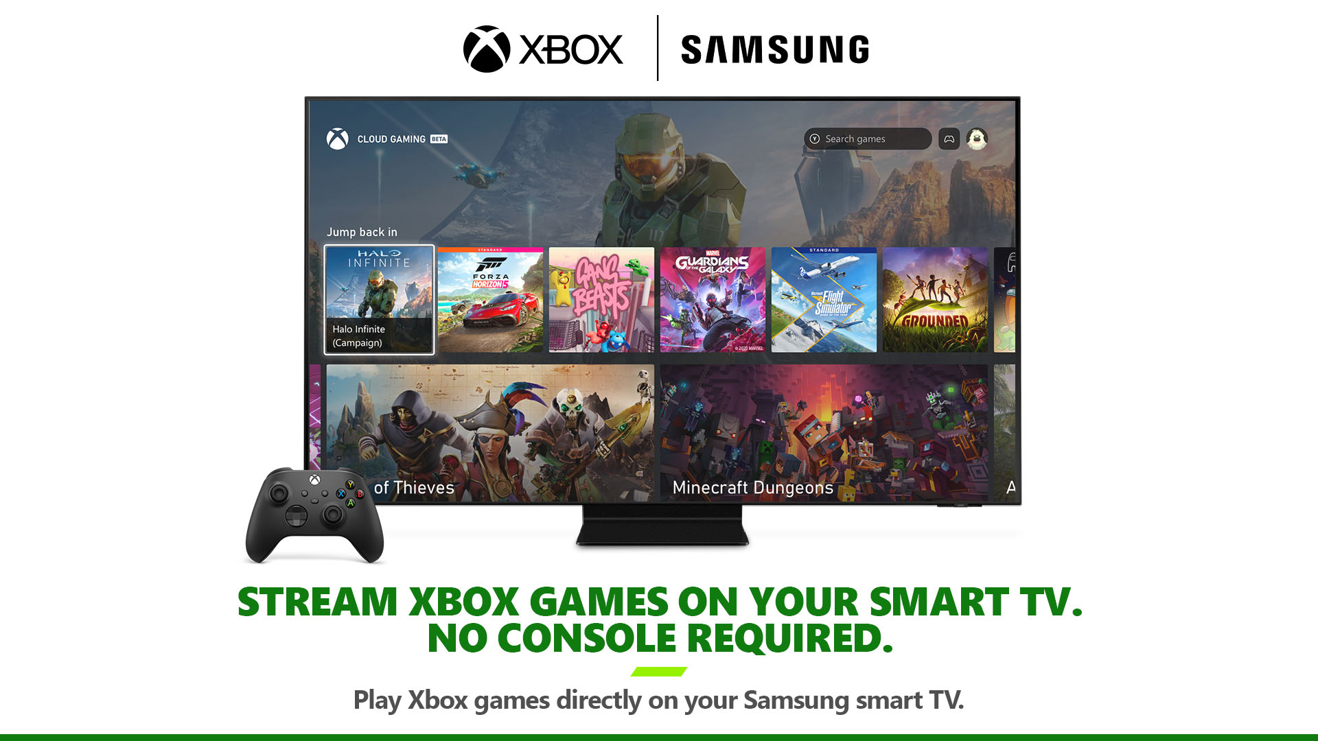 Xbox Cloud Gaming na TV Samsung