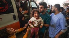 Palestinian children wounded in Khan Younis, Gaza