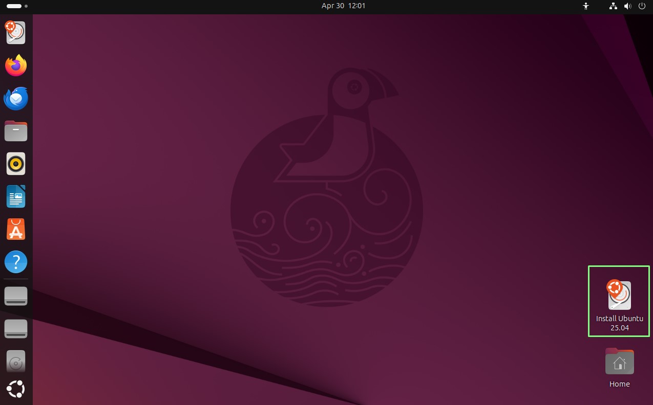 Ubuntu install screenshot