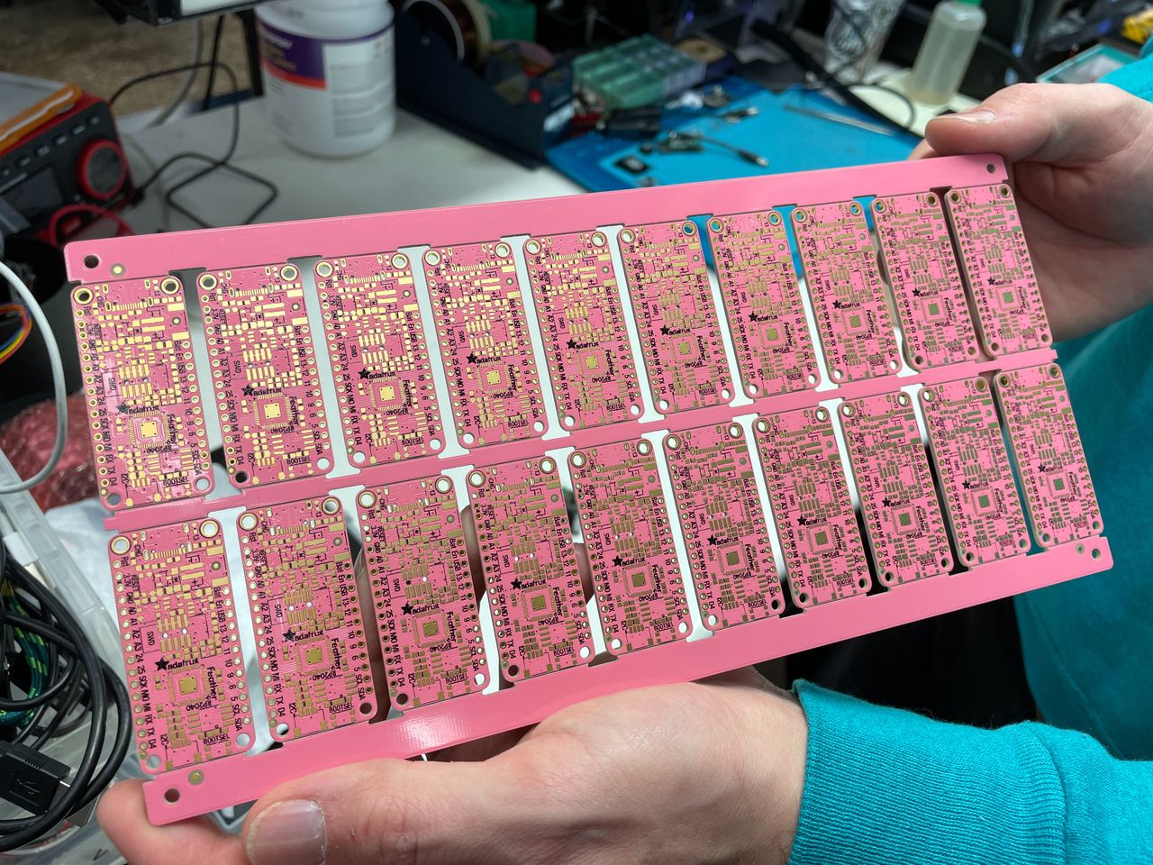 Pink PCBs from Adafruit