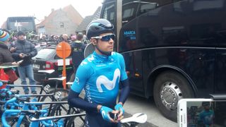 Mikel Landa gets ready for the start of E3 Harelbeke