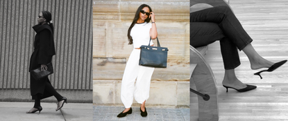 two photos of Maya Moore wearing black