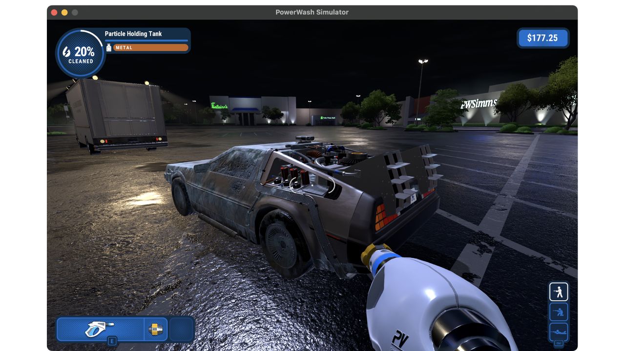 Powerwash Simulator, Delorean in Whisky