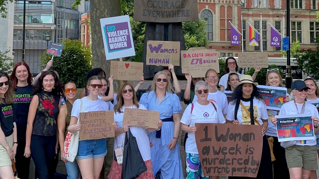 Women&#039;s rally against domestic abuse