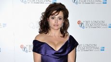 LONDON, ENGLAND - OCTOBER 20: Helena Bonham Carter poses with her BFI Fellowship award during the 56th BFI London Film Festival Awards at the Banqueting House on October 20, 2012 in London, E