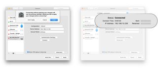 To connect to a VPN on your Mac, click OK, then click Apply, then click Connect again to start your VPN.
