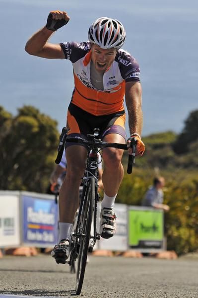 Jeremy Yates of team Share the Road wins ahead of team mate Jack Bauer.