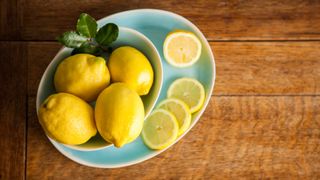 Home remedies for fleas on dogs - plate of lemons