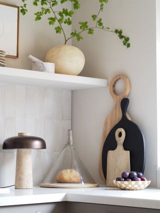 a corner of a small kitchen