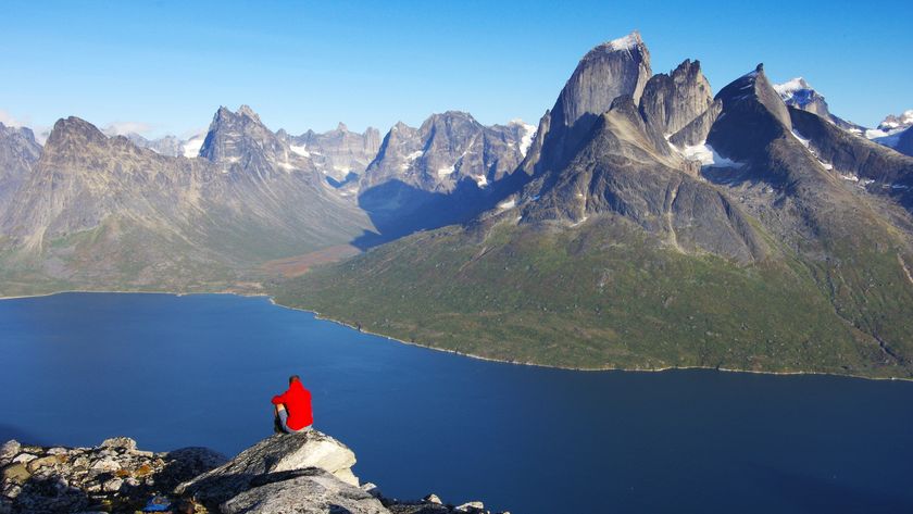 Ketil across Tasermiut fjord in Southern Greenland