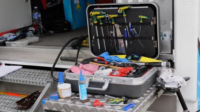 A no-nonsense torque wrench and traditional chain checkers