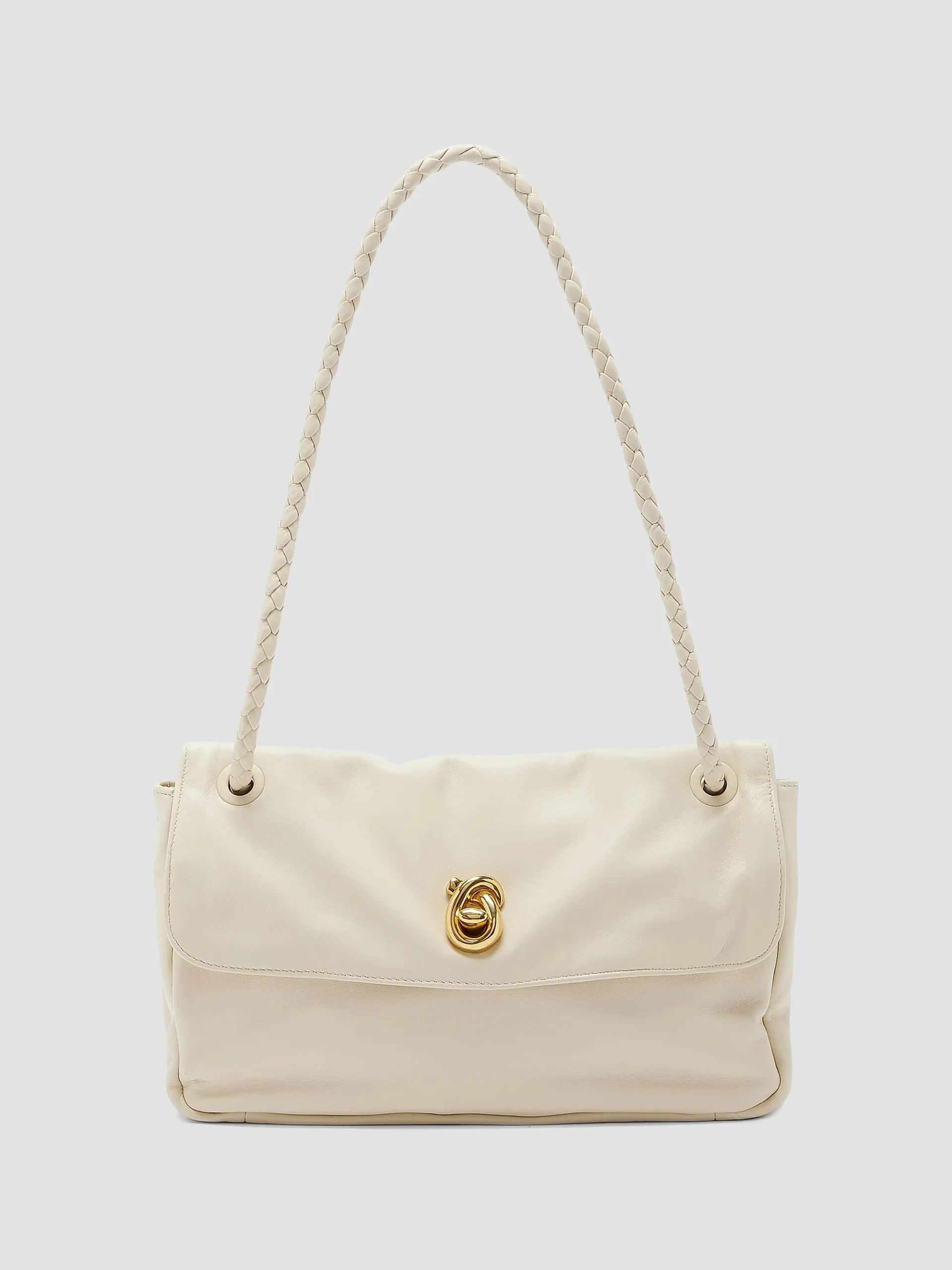 Soft Lock Leather Shoulder Bag