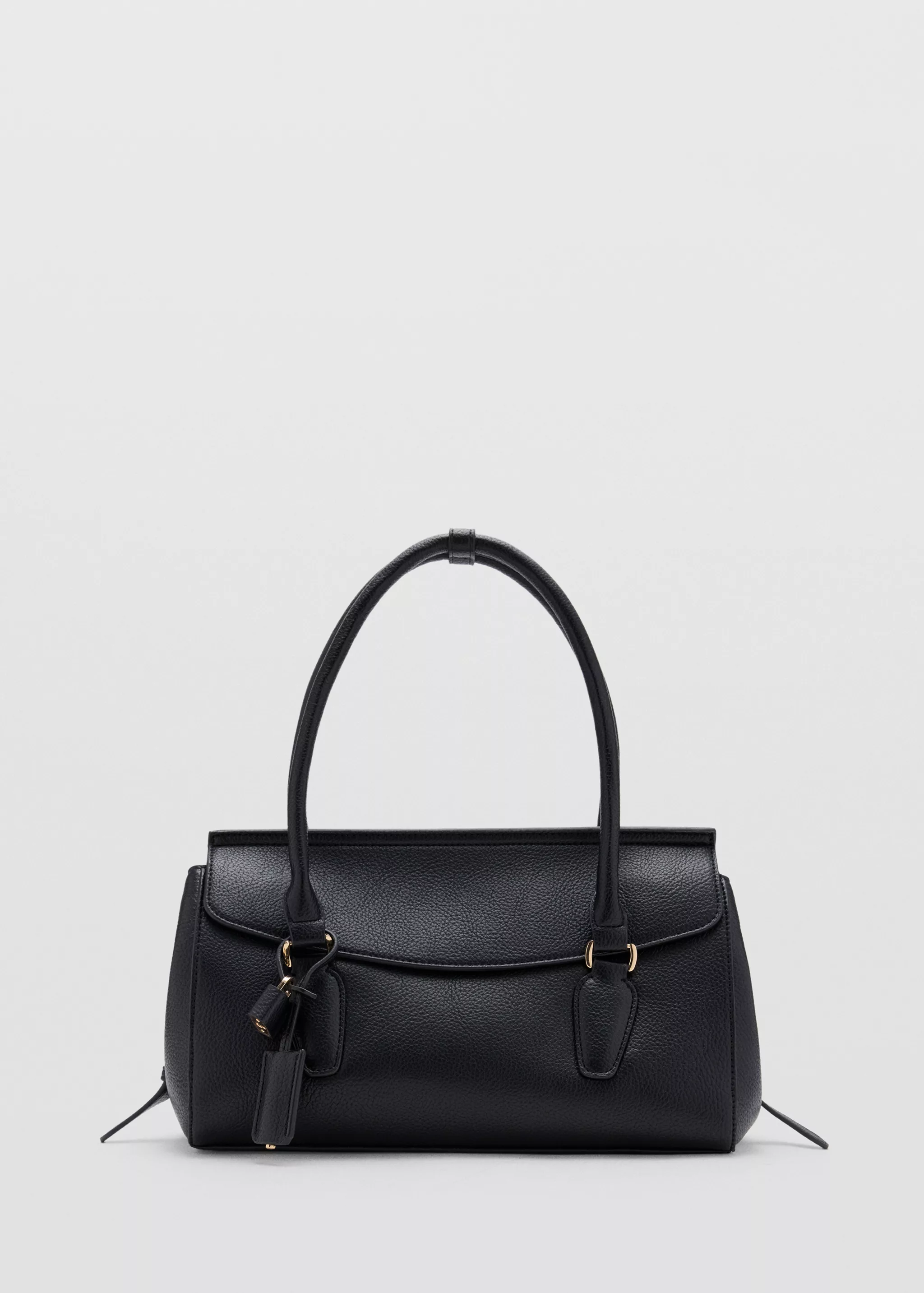 Leather-Effect Shoulder Bag With Charm Detail - Women | Mango United Kingdom