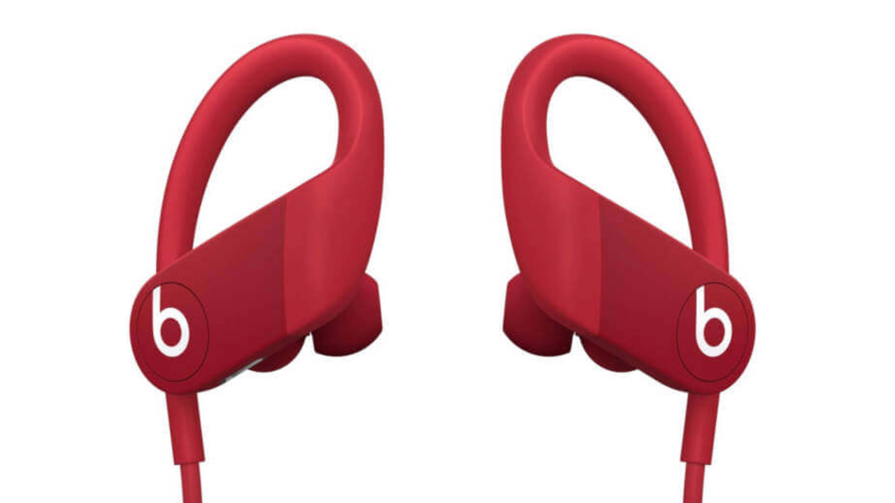 The powerbeats 4 in red