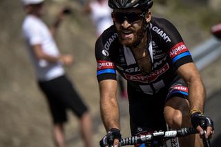 Simon Geschke rides toward his win during stage 17.
