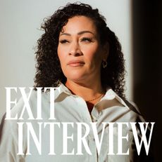 Image of Tania Flynn, Head of Design at Athleta, wearing a white button-down shirt.